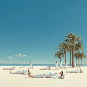 Lungenarzt am Strand